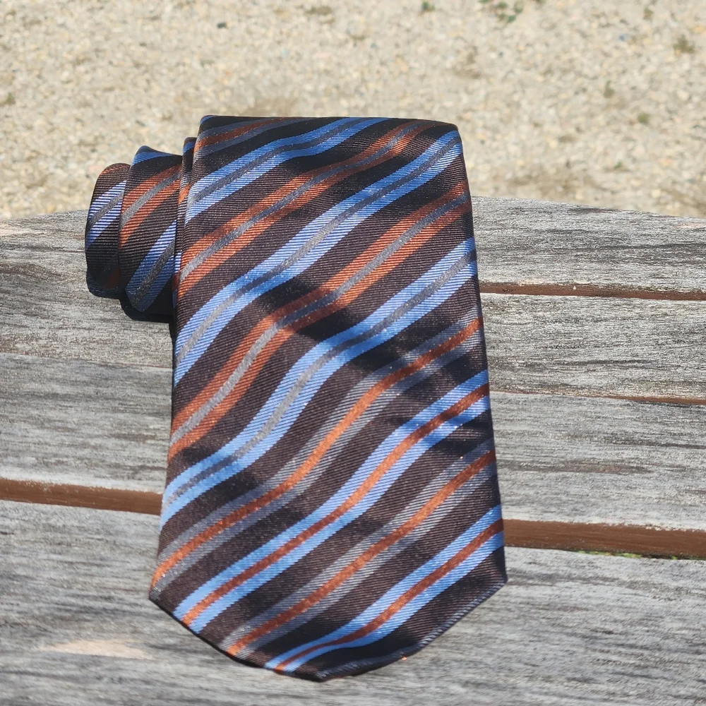 Burberry London Silk Striped Neck Tie